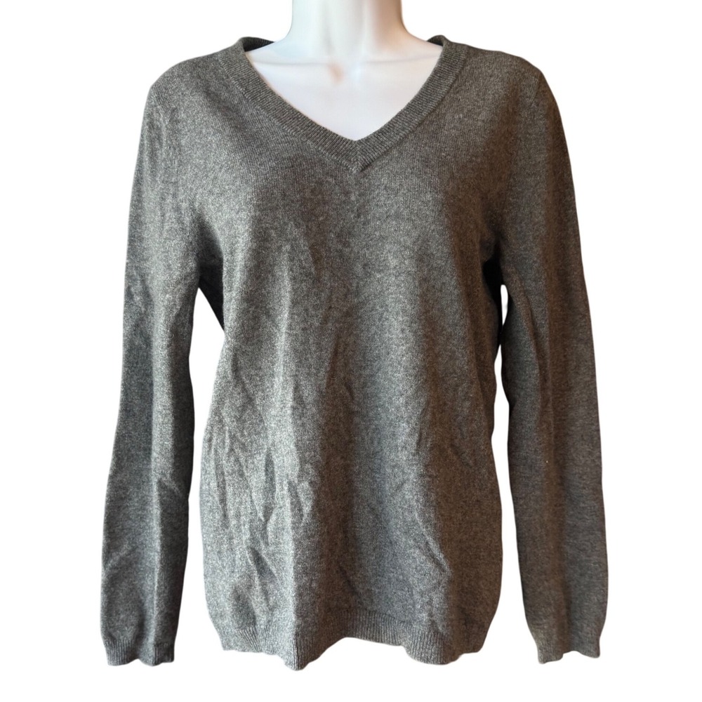 Patagonia Recycled Cashmere Wool V-Neck Sweater Gray Women's Size X-Small